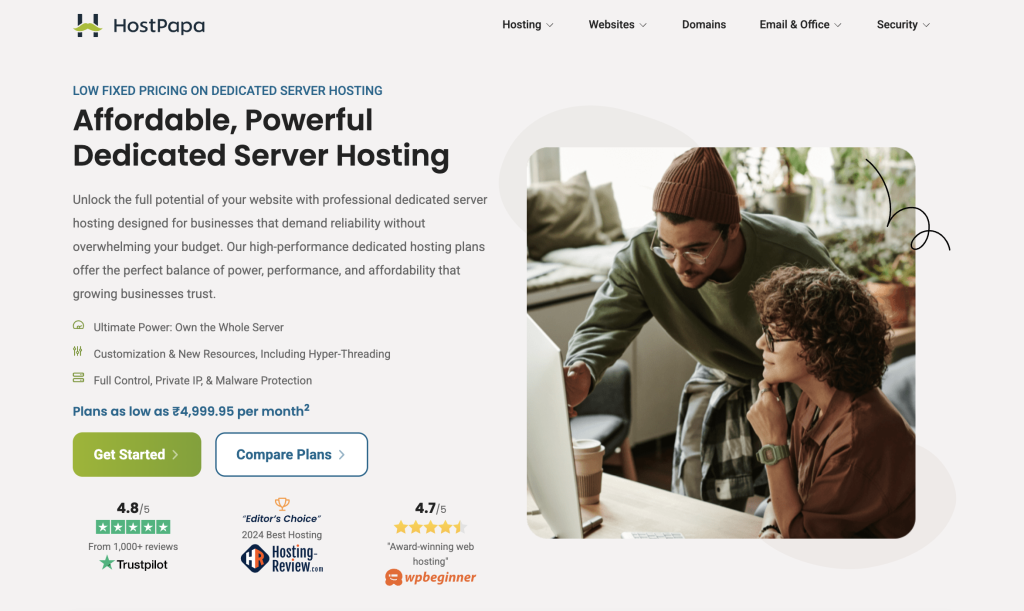 HostPapa Dedicated Server India