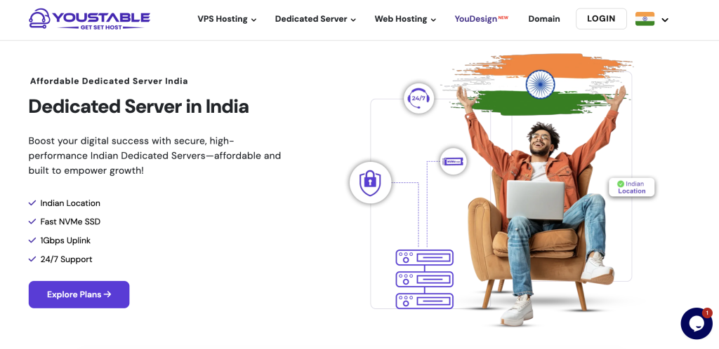 YouStable Dedicated Server India